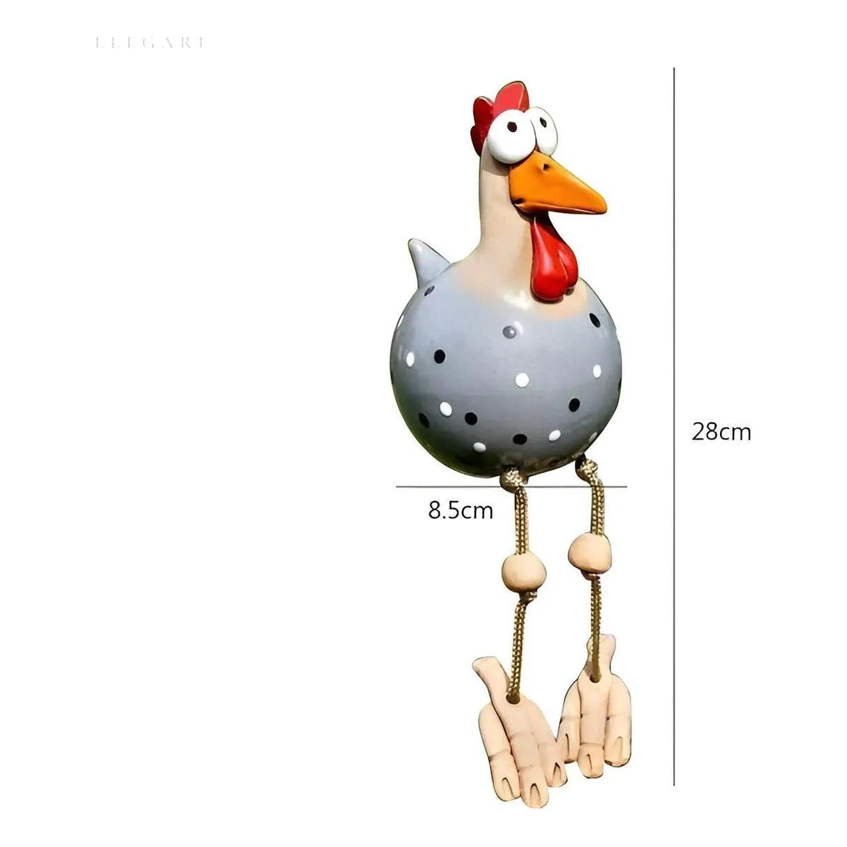 ChickChirp Skulpturer - Keramiska Hönsfigurer Trädgårdsdekoration Carvallo