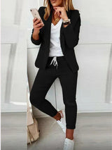 Kvinnors Blazer Set i Elegant Stil av Lyxigt Material Hemnix
