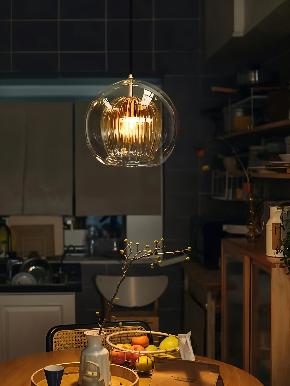 Veloura Globe Pendellampa – Vintage Glas Taklampa i Modern Design Hemnix