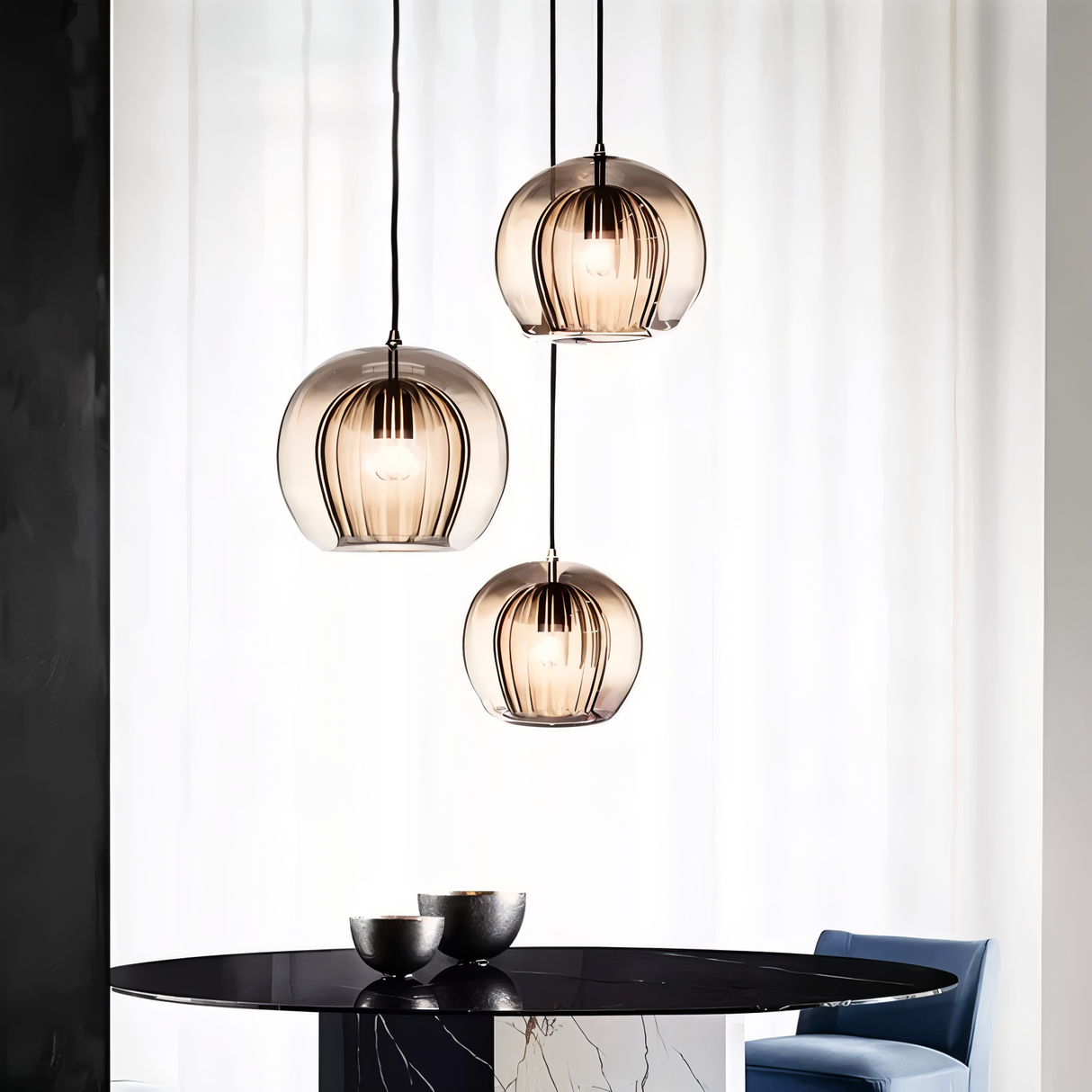 Veloura Globe Pendellampa – Vintage Glas Taklampa i Modern Design Hemnix