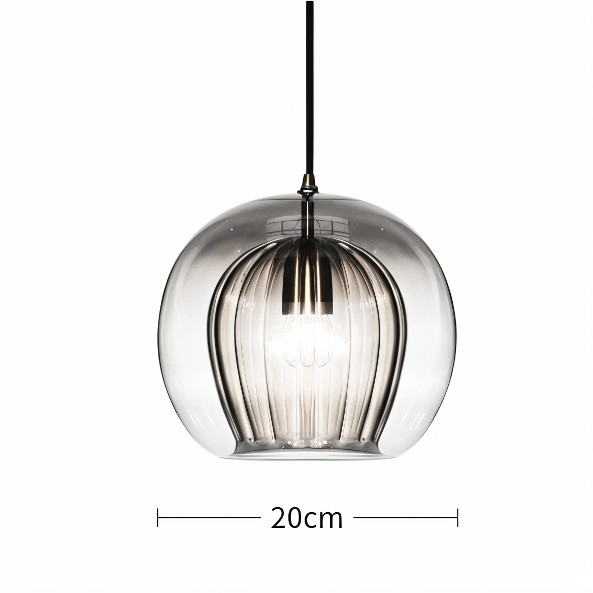 Veloura Globe Pendellampa – Vintage Glas Taklampa i Modern Design Hemnix