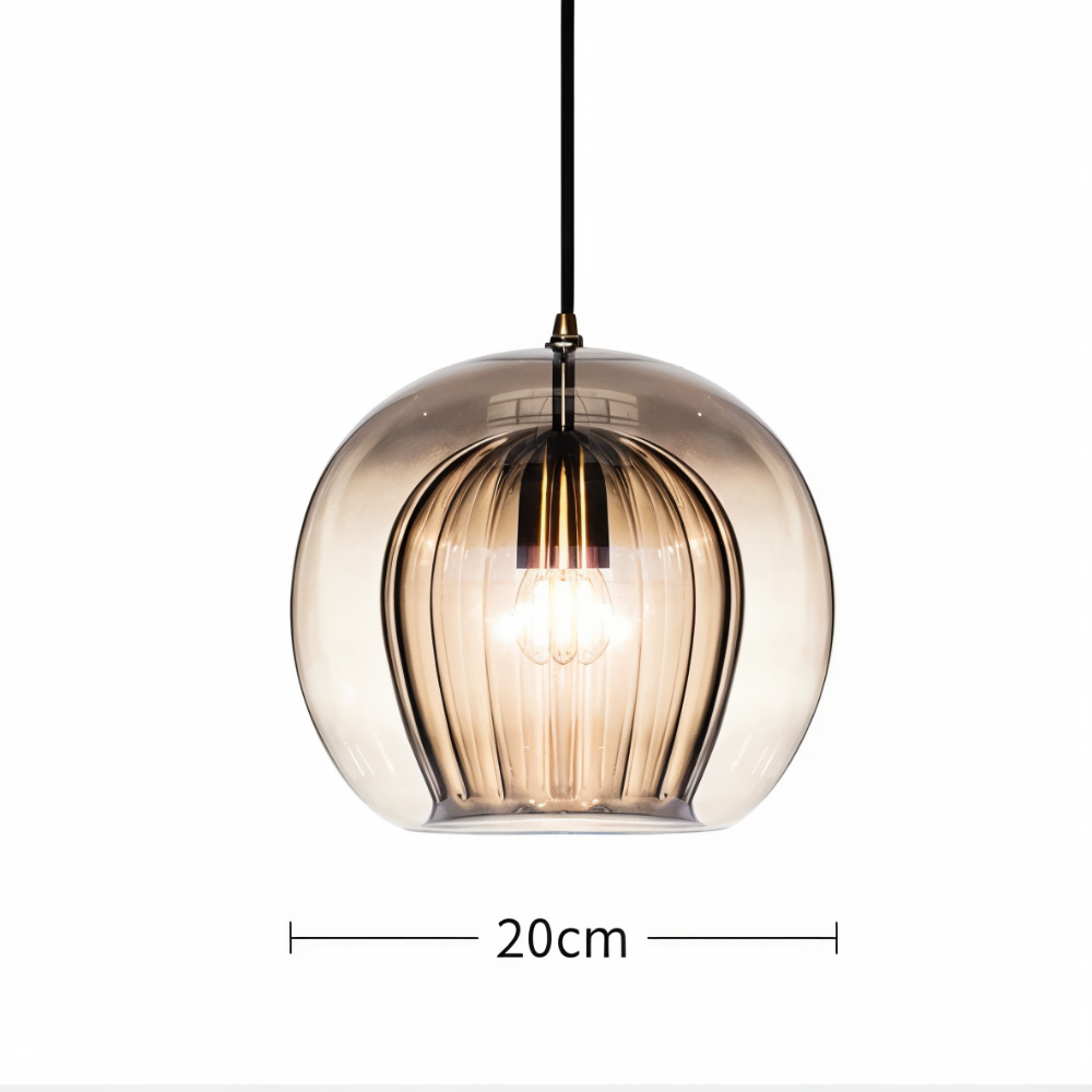 Veloura Globe Pendellampa – Vintage Glas Taklampa i Modern Design Hemnix