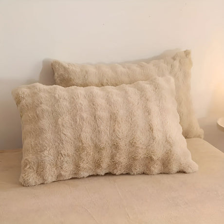 Rabbit Faux Fur Kuddöverdrag Carvallo