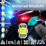 Trådlöst LED-motorcykelbakljus – Uppladdningsbar fjärrkontroll för broms- och varningsljus Carvallo
