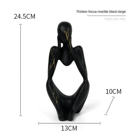 Tänkerstatyett - Färgglad graffiti, handgjord konstskulptur MILA Sverige