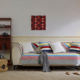 Färgglad randig vadderad soffa chic skydd sofföverdrag Carvallo