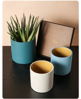 Carvallo – Lyxig Rund Keramisk Blomkruka med Handglaserad Elegans Carvallo