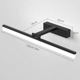 Samtida svart LED-spegel badrumslampa Carvallo