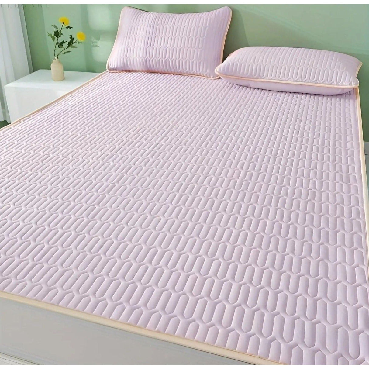 CoolDream Set - Latex Kylmadrass Set med Kuddöverdrag Carvallo