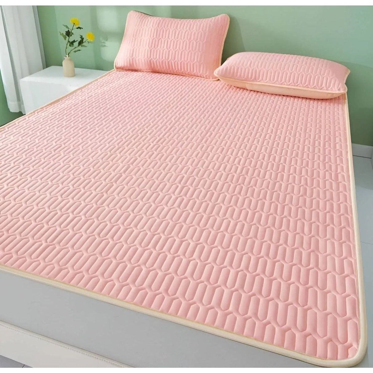 CoolDream Set - Latex Kylmadrass Set med Kuddöverdrag Carvallo