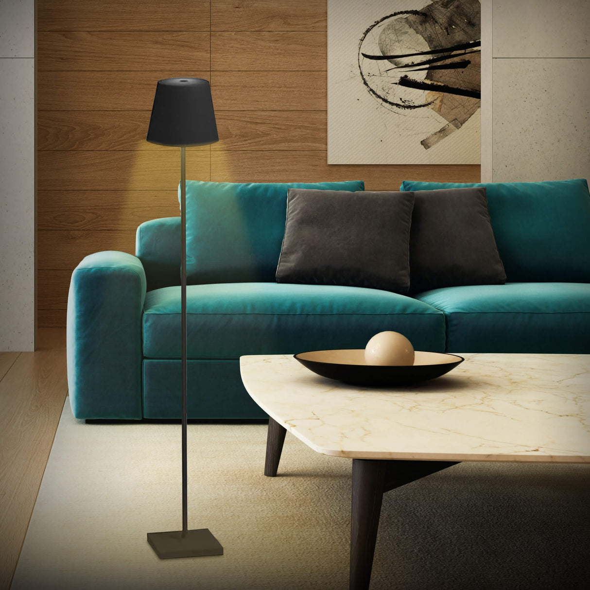 Royaleva Trådlös Golvlampa – Sleek Modern Vattentålig LED-belysning för Hem och Kontor Carvallo