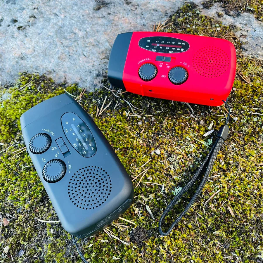 Nödradio - 2000 mAh inbyggd Powerbank, Ficklampa och Solceller-VaruZ-Hemnix