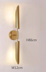 GoldenGlow – Minimalistisk LED Vägglampa för Vardagsrum & Sovrum Carvallo