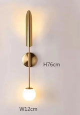 GoldenGlow – Minimalistisk LED Vägglampa för Vardagsrum & Sovrum Carvallo