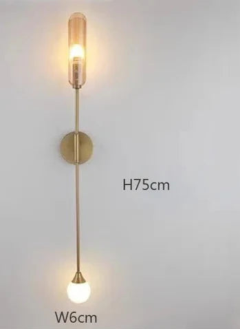 GoldenGlow – Minimalistisk LED Vägglampa för Vardagsrum & Sovrum Carvallo