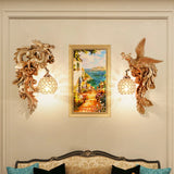 LuxeFlame - Draken Phoenix Vägglampa | Mystisk LED Belysning Carvallo