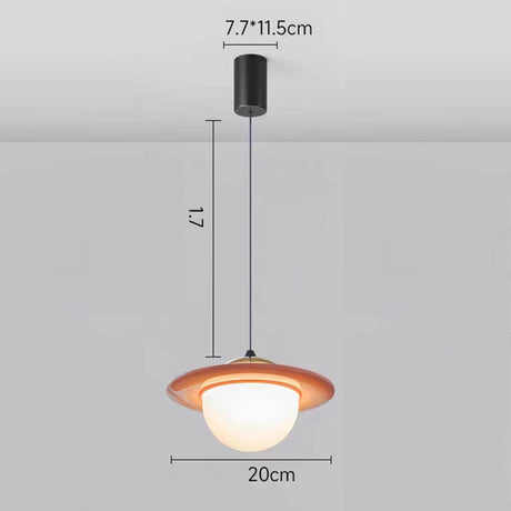 Kreativ Färgglad Planet Glas Pendel Carvallo
