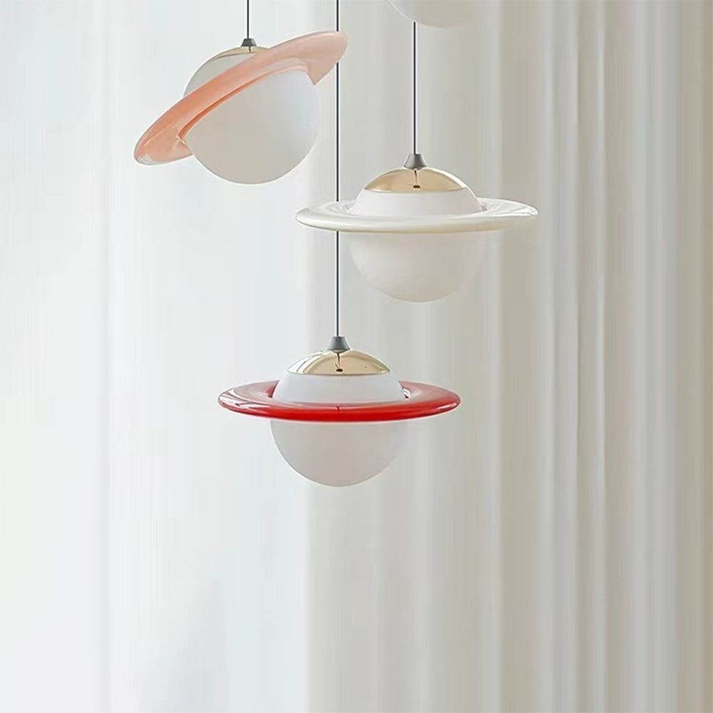 Kreativ Färgglad Planet Glas Pendel Carvallo
