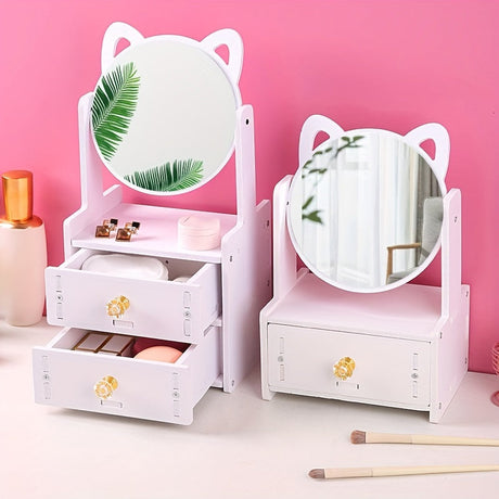 Purrfect Glow Makeup Mirror – Söta kattöron med förvaring för en snygg rutin MILA Sverige