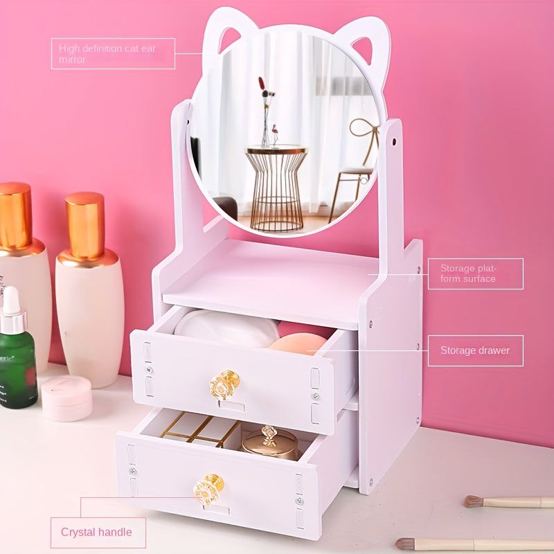Purrfect Glow Makeup Mirror – Söta kattöron med förvaring för en snygg rutin MILA Sverige