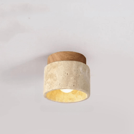 Travertin Hänglampa | Natursten | Minimalistisk Design | E27 Kompatibel Carvallo