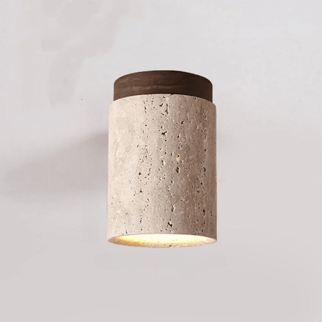 Travertin Hänglampa | Natursten | Minimalistisk Design | E27 Kompatibel Carvallo