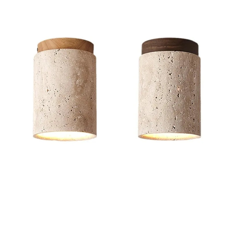 Travertin Hänglampa | Natursten | Minimalistisk Design | E27 Kompatibel Carvallo