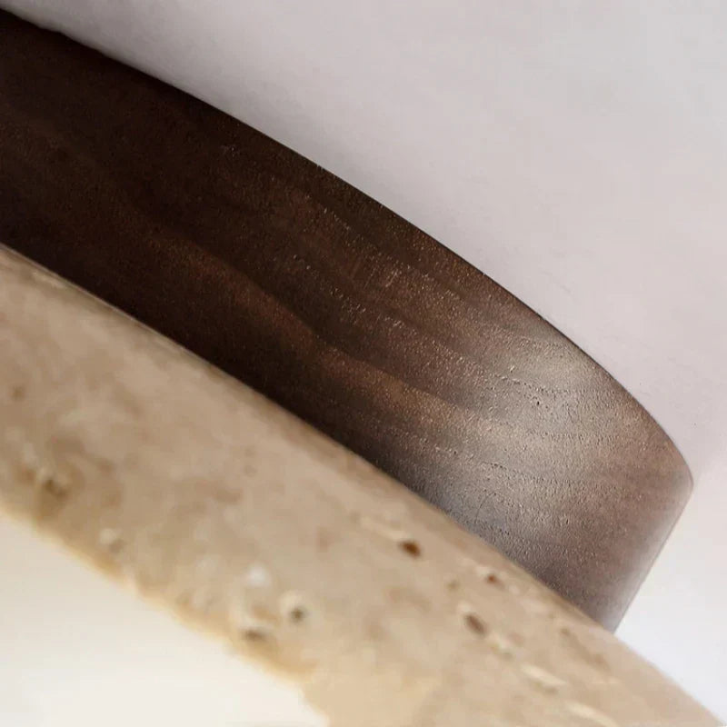 Travertin Hänglampa | Natursten | Minimalistisk Design | E27 Kompatibel Carvallo