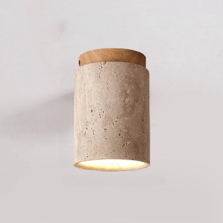 Travertin Hänglampa | Natursten | Minimalistisk Design | E27 Kompatibel Carvallo