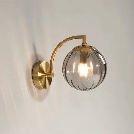 CrystGlo LED-vägglampa – Retro-glasvägglampa för mysigt, varmt ljus Carvallo