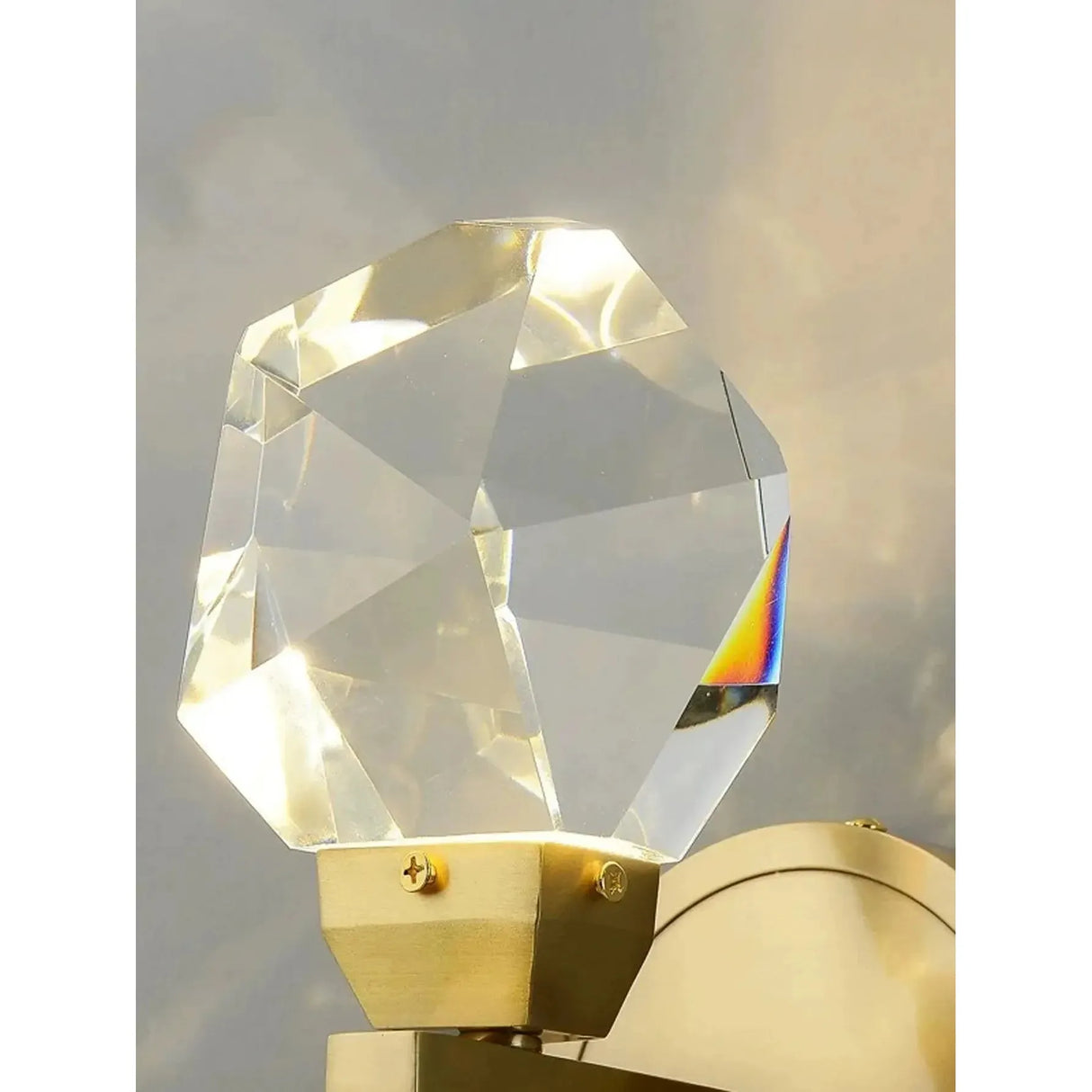 CrystalGleam Light - Lyxig Modern Guld Kristall LED Vägglampa Carvallo