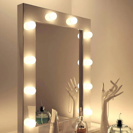 RoyaleGlow LED Makeup Mirror Lights – Dimbar & Justerbar 3-Färgers Sminkbelysning Carvallo