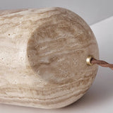 Royallure Modern Travertin Golv- och Bordslampa Naturlig Sten Sängrum Belysning Carvallo