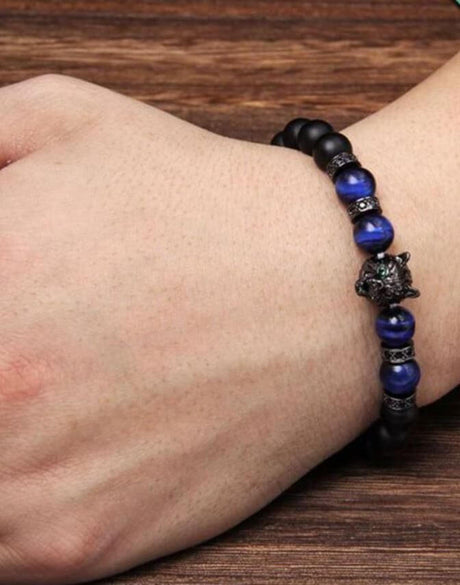 Wolf Tiger Eye pärla armband-Jewelry for women-Hemnix-Hemnix