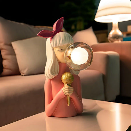 Nattljus med bubbeleffekt – USB Bubble Girl Ornament bordslampa för ett mysigt hem Carvallo