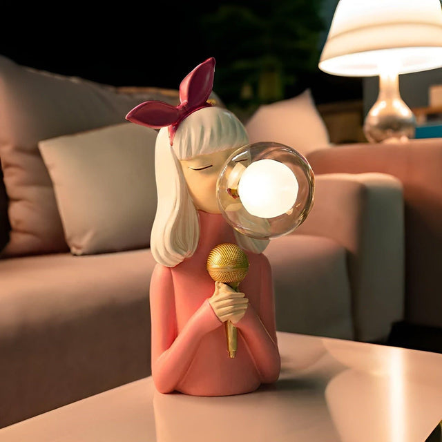 Nattljus med bubbeleffekt – USB Bubble Girl Ornament bordslampa för ett mysigt hem Carvallo