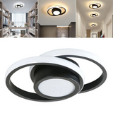 Dubbel Ring LED Taklampa | 10,6 tum Diameter | Sleek Minimalistisk Design | Modern Hem Accent | Brick by Brick Carvallo