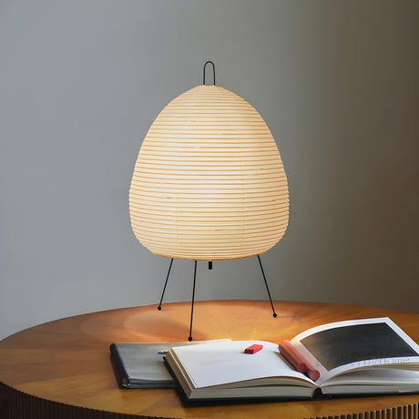 AkariLight Bordslampa – Japansk Rislampa i Wabi-Sabi Design Hemnix