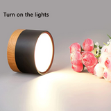 Taklampa med rosa flush trämönster Carvallo