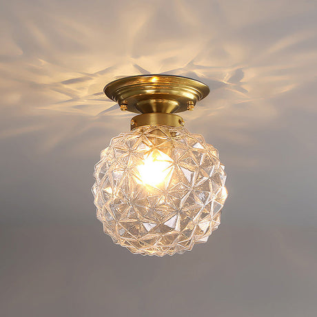 Modern Klar Glas Boll Taklampa för Hallen Carvallo