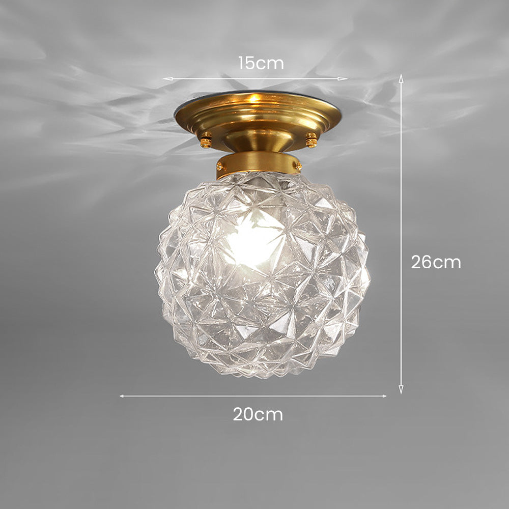 Modern Klar Glas Boll Taklampa för Hallen Carvallo