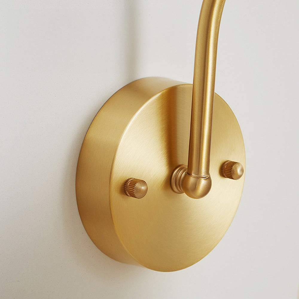 Fransk Blomma Skugga Glas Vägglampa Carvallo