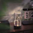 Modern magnetisk transparent akryl mini bordslampa Carvallo