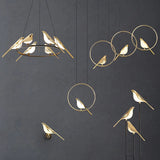 Kreativa Fåglar LED Cirkelslinga Hänglampa Carvallo