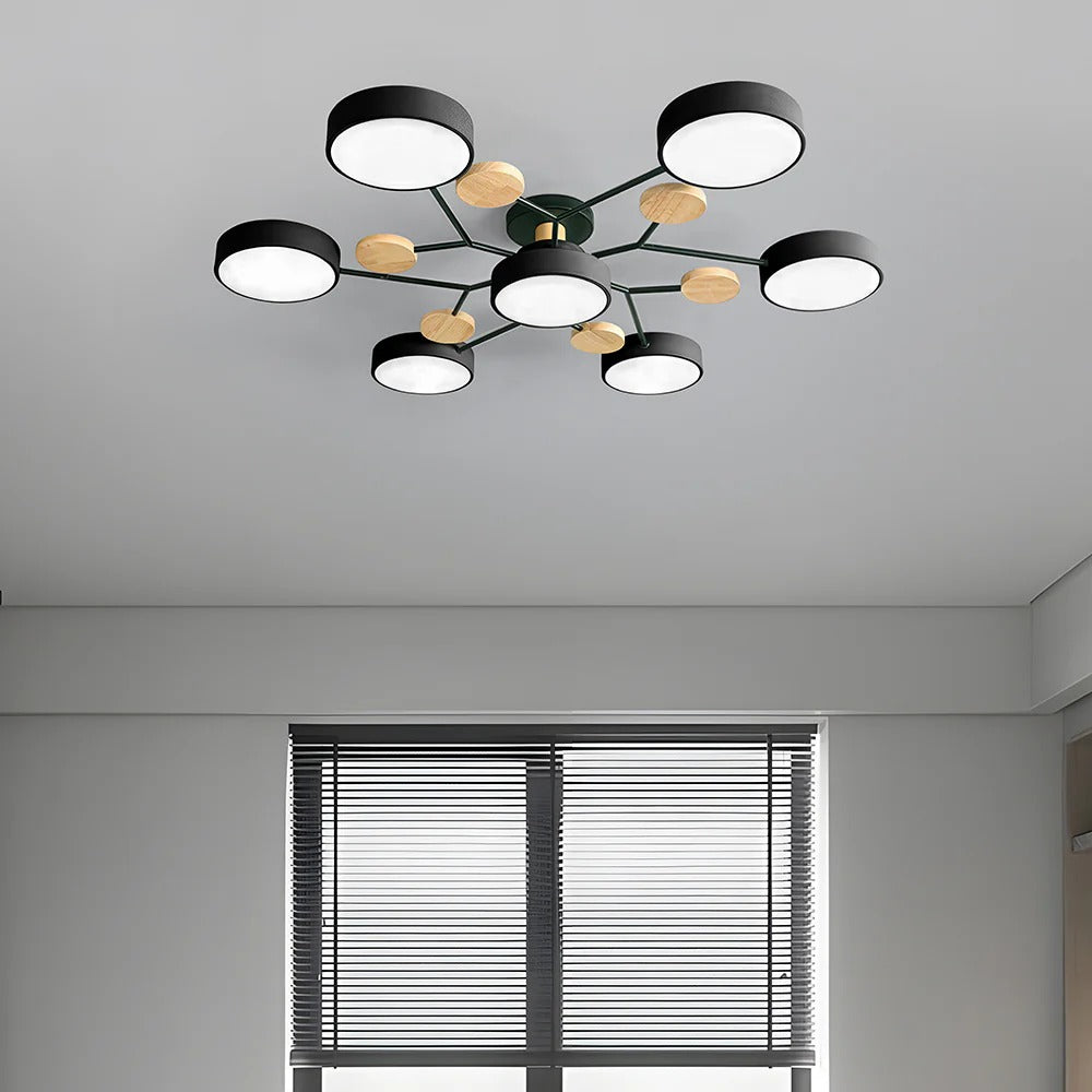 Samtida Semi-Flush LED Taklampa Carvallo