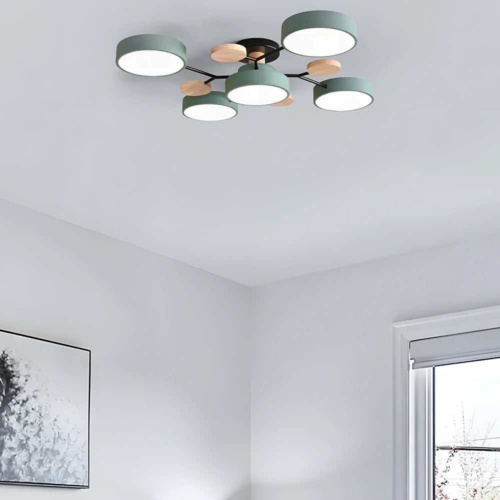 Samtida Semi-Flush LED Taklampa Carvallo