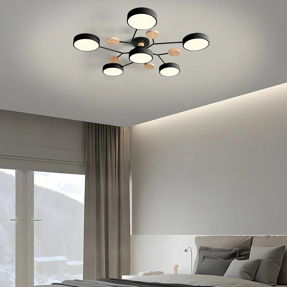 Taklampa Modern LED Flush Mount Kristallkrona Carvallo