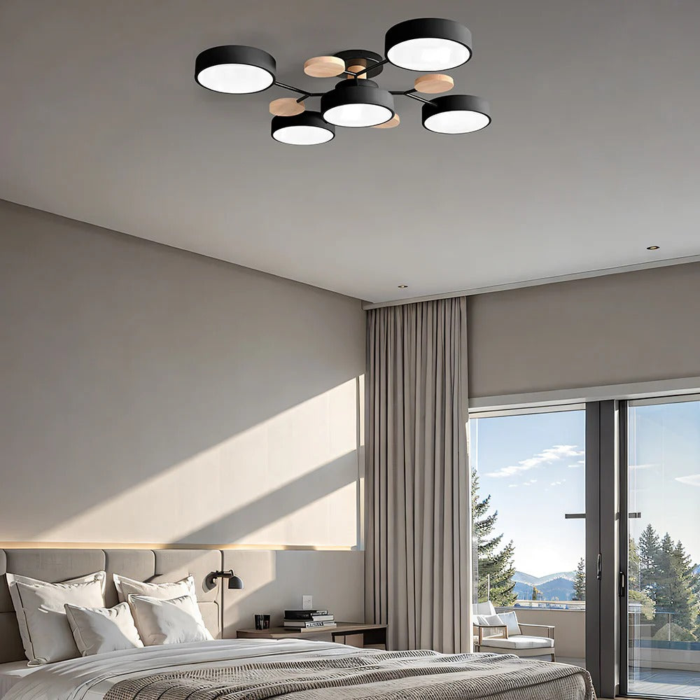 Samtida Semi-Flush LED Taklampa Carvallo