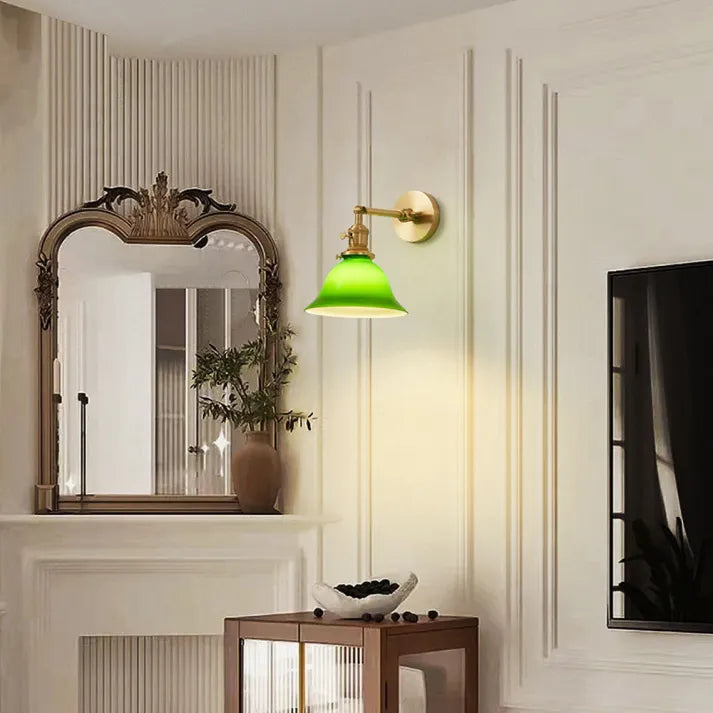 VintageGreen – Justerbar Klassisk Vägglampa för Stilren Belysning Carvallo