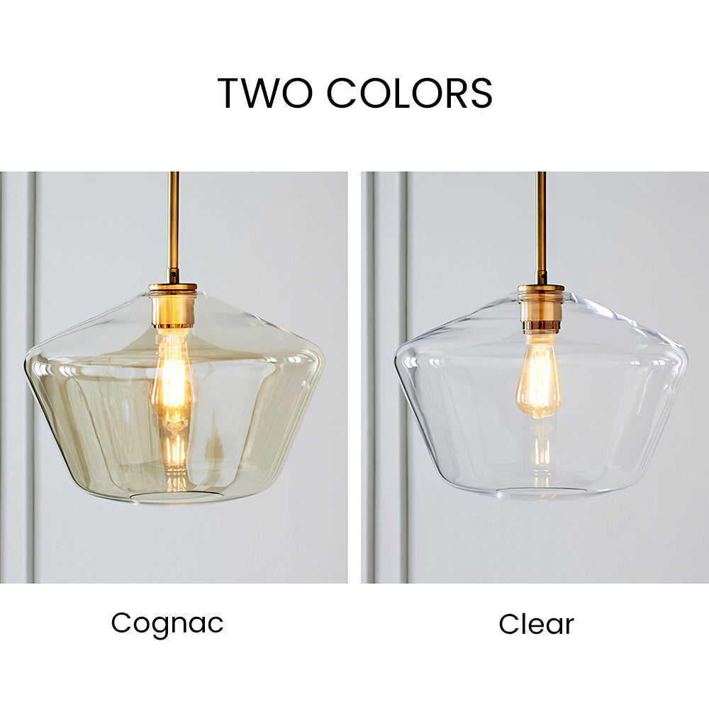 Glaspendellampa med industriell vintage stil Carvallo